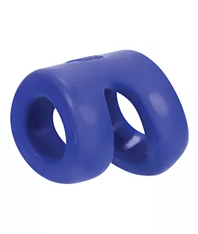Hunky Junk Connect Cock Ring W/balltugger - Cobalt