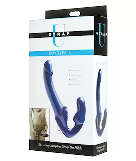 Revolver Ii Strapless Strap On G-spot Dildo - Blue