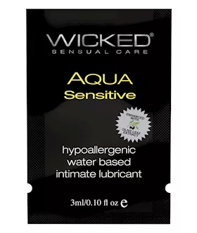 Wicked Sensual Care Hypoallergenic Aqua Sensitive Water Based Lubricant - .1 Oz