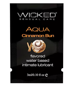 Wicked Sensual Care Aqua Water Based Lubricant - .1 Oz Cinnamon Bun