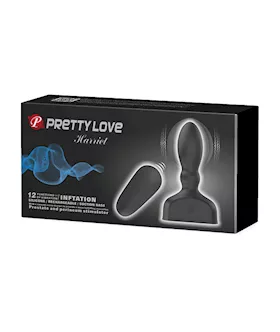 Pretty Love Harriet Inflating Butt Plug - Black