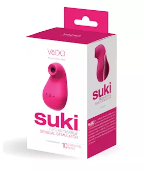 Vedo Suki Rechargeable Vibrating Sucker - Foxy Pink