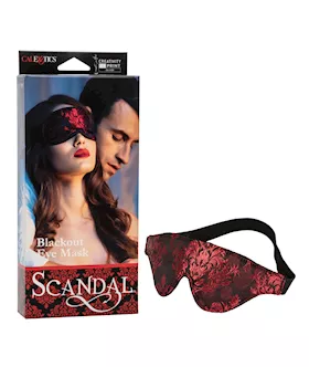 Scandal Black Out Eyemask -  Black/red