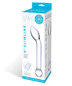 Glas 8" Slimline G-spot Glass Dildo