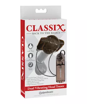 Classix Dual Vibrating Head Teaser - Black/smoke