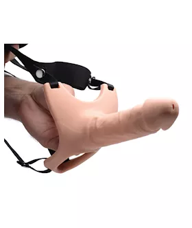 Size Matters Sm Hollow Silicone Dildo Strap On - Flesh