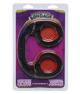 Japanese Style Bondage Wrist Or Ankle Cotton Rope - Black