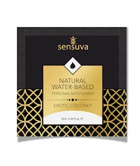 Sensuva Natural Water Based Personal Moisturizer Single Use Packet - 6 Ml Exotic Coconut