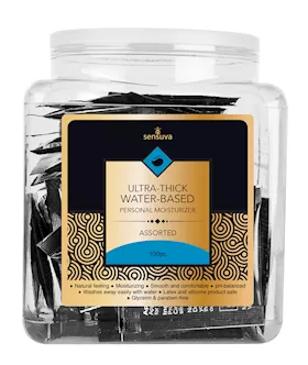 Sensuva Ultra Thick Water Based Tub - Asst. Tub Of 100