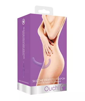 Shots Ouch Silicone Strapless Strap On - Purple