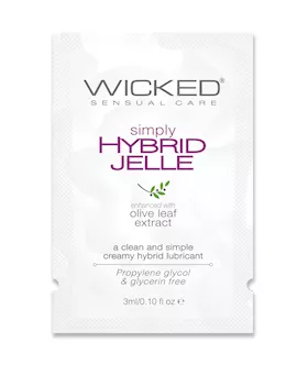 Wicked Sensual Care Simply Hybrid Jelle Lubricant - .1 Oz