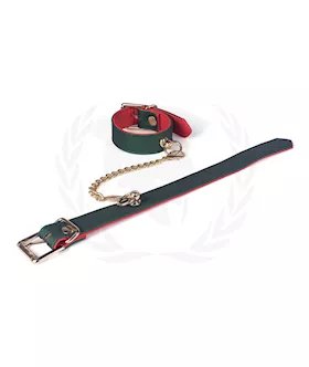 Spartacus Pu Beginners Wrist Restraints - Green/red