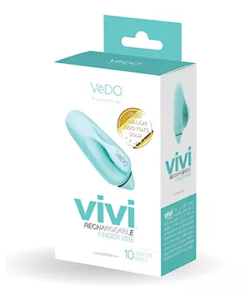 Vedo Vivi Rechargeable Finger Vibe - Tease Me Turquoise