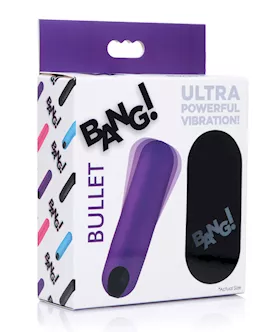 Bang! Vibrating Bullet W/ Remote Control - Purple