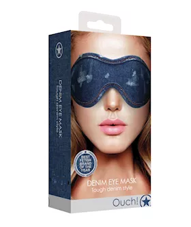 Shots Denim Eye Mask - Blue