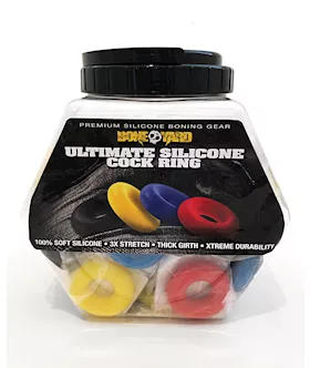 Boneyard Ultimate Silicone Cock Ring Fishbowl - Asst. Colors Bowl Of 50