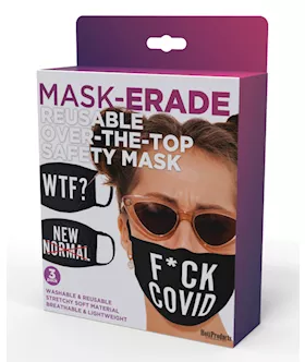 Hott Products Mask-erade Masks - F Covid/wtf?/new Normal X Pack Of 3