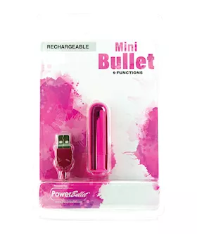 Mini Bullet Rechargeable Bullet - 9 Functions Pink