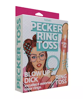 Inflatable Pecker Ring Toss - Asst. Color Rings