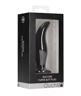 Shots Ouch Curve Butt Plug - Black