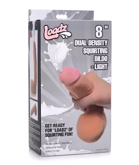 Loadz 8" Dual Density Squirting Dildo - Light