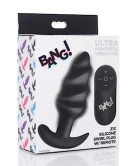 Bang! 21x Vibrating Butt Plug W/remote Control - Black