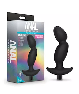 Blush Anal Adventures Platinum Silicone Vibrating Prostate Massager 04&nbsp;- Black