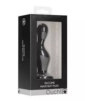 Shots Ouch Wave Butt Plug - Black