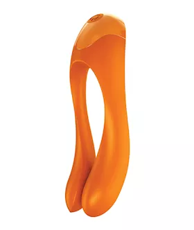 Satisfyer Candy Cane Finger Vibrator - Orange
