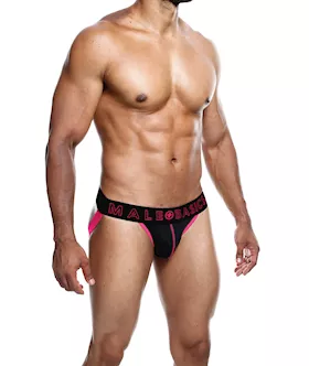 Male Basics Neon Jockstrap Coral Sm