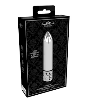 Shots Royal Gem Glamour Rechargeable Bullet - Silver