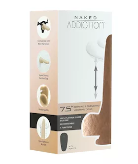 Naked Addiction The Freak 7.5" Rotating & Thrusting Vibrating Dong - Ivory