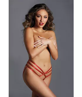 Adore The Only One Strappy Ouverte Panty Red O/s