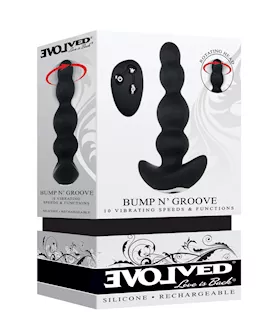 Evolved Bump N' Groove Vibrating Butt Plug - Black