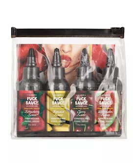Fuck Sauce Flavored Water Based Personal Lubricant Variety 4 Pack - 2 Oz Each
