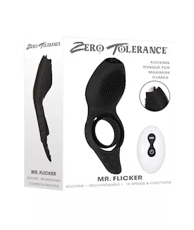 Zero Tolerance Mr. Flicker Vibrating Cock Ring - Black