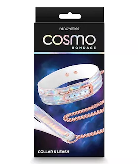 Cosmo Bondage Collar & Leash - Rainbow