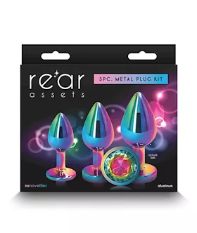 Rear Assets Rainbow Gem Anal Trainer Kit - Multi Color