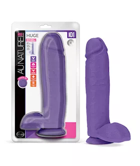 Blush Au Naturel Bold Huge 10" Dildo - Purple