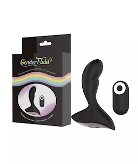 Gender Fluid Rumble Anal Vibe W/remote - Black