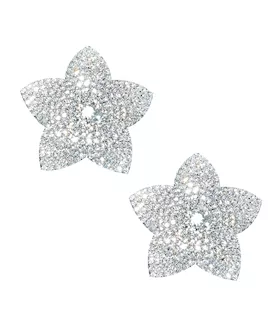 Neva Nude Burstin Blooms Crystal Jewel Reusable Silicone Nipple Pasties - Clear O/s