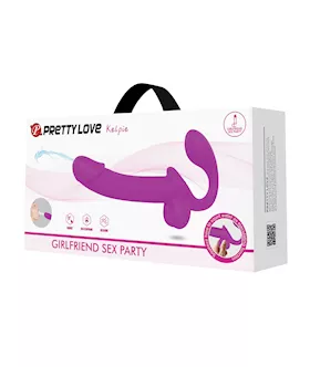 Pretty Love Kelpie Squirting Strapless Strap On - Fuchsia