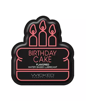 Wicked Sensual Care Water Based Lubricant - .1 Oz Birthday Cake