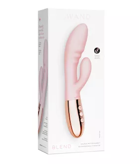 Le Wand Blend Double Motor Rabbit Rechargeable Vibrator - Rose Gold
