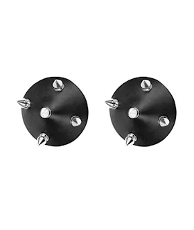 Nipplicious Temptress Leather Pasties W/studs - Black
