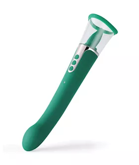 Succion Sucking G-spot Vibrator - 3 Function Green