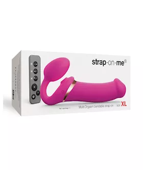Strap On Me Multi Orgasm Bendable Strapless Strap On Extra Large - Fuchsia