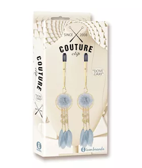 Couture Clips Luxury Nipple Clamps - Dove Gray