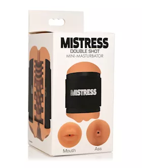 Curve Toys Mistress Double Shot Mini Masturbator Ass & Mouth - Medium