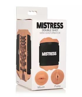 Curve Toys Mistress Double Shot Mini Masturbator Mouth & Pussy -  Medium